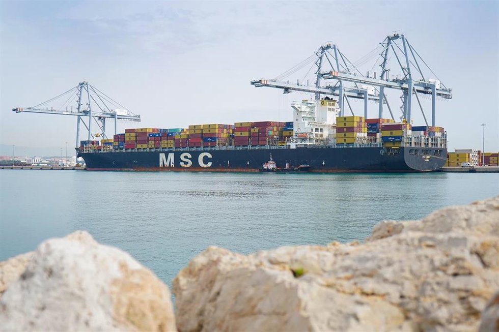 El MSC Sindy en el muelle de Andalucía del Port de Tarragona