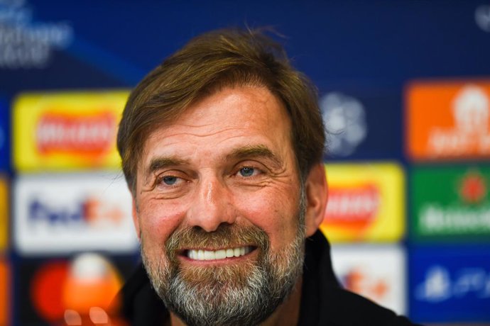 26 April 2022, United Kingdom, Liverpool: Liverpool manager Jurgen Klopp attends a press conference at the AXA Training Centre, ahead of Wednesday's UEFAChampions League semi-final soccer match against Villarreal. Photo: -/PA Wire/dpa