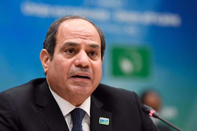 Archivo - FILED - 17 February 2022, Belgium, Brussels: Egyptian President Abdel Fattah Al-Sisi attends the European Union-African Union summit at the European Council headquarters in Brussels. Photo: Dario Pignatelli/European Council/dpa - ATTENTION: edit