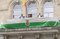 El Ayuntamiento de Santander viste ya de verdiblanco en apoyo al Racing