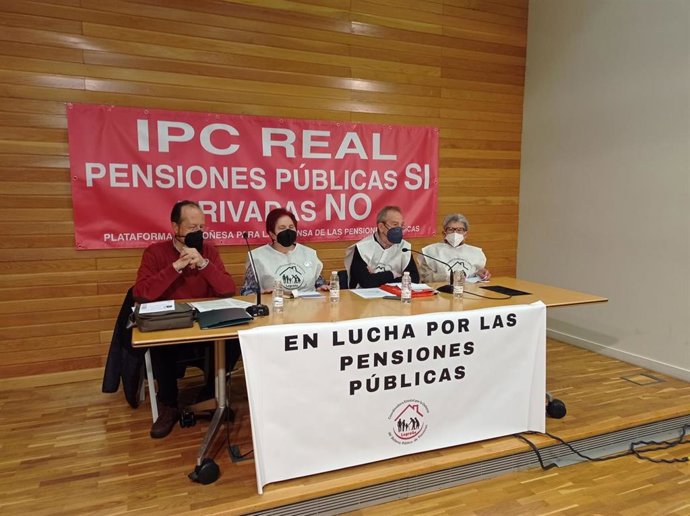 Rueda de prensa de la Plataforma Logroñesa de las Pensiones