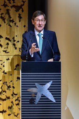 El presidente de CaixaBank, José Ignacio Goirigolzarri, en la apertura del seminario Protección de los derechos en la sociedad digital. La ética en la tecnología' en CaixaForum.