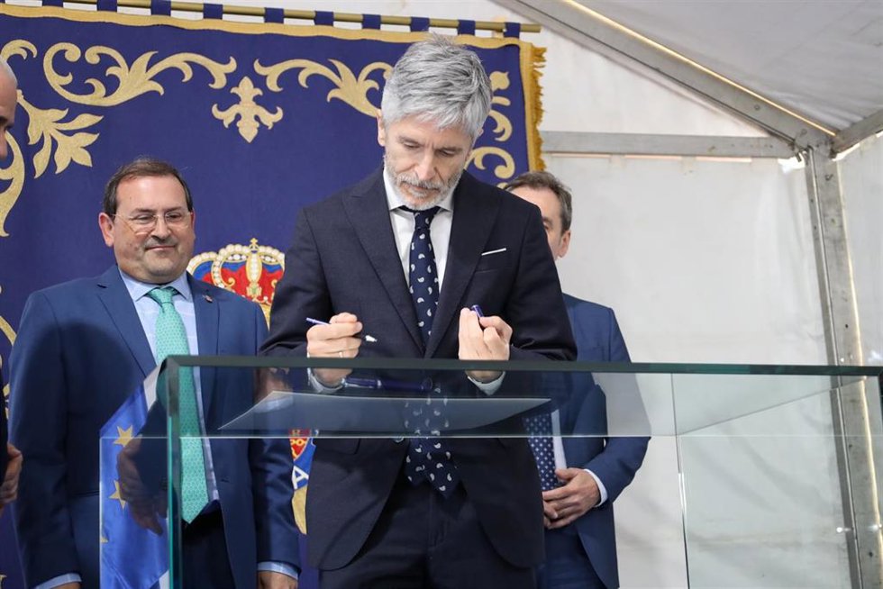 El ministro del Interior, Fernando Grande-Marlaska, en Puertollano.
