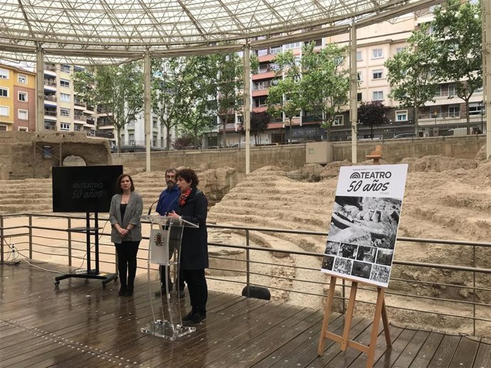 Presentación del 50 aniversario del hallazgo del teatro romano Caesaraugusta