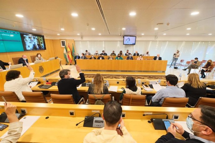 Pleno en la Diputación de Sevilla correspondiente a la sesión ordinaria de abril.