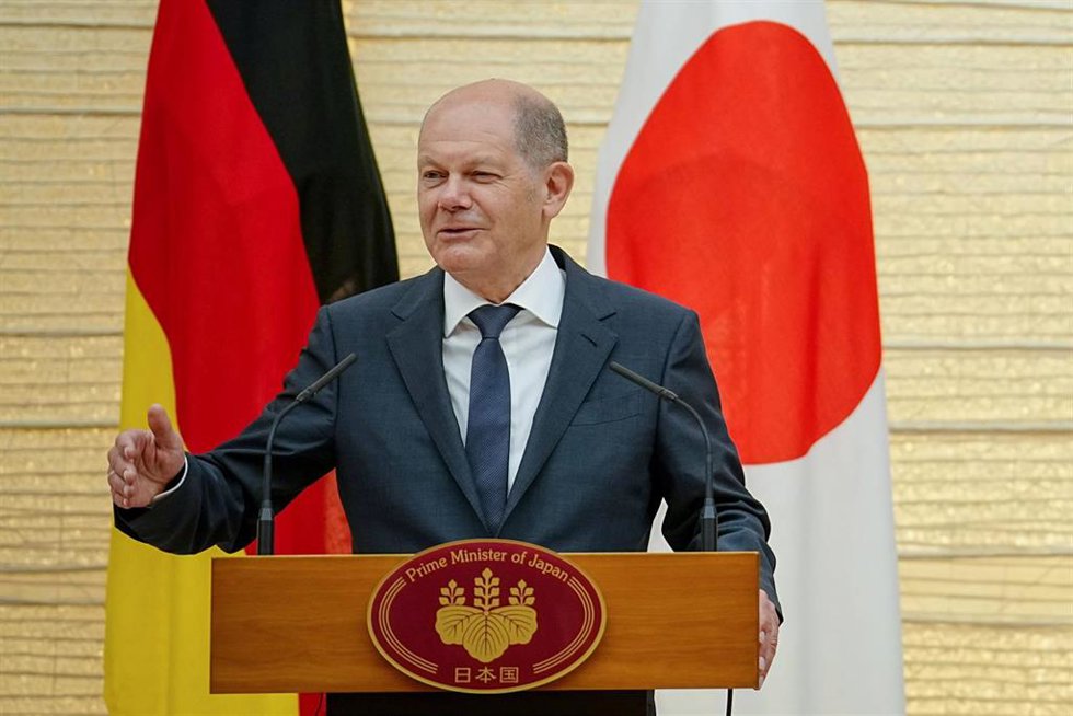 El canciller de Alemania, Olaf Scholz, en Tokio,la capital de Japón.