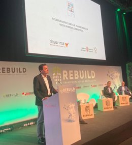 El director gerente de Nasuvinsa, Alberto Bayona, en su intervención en 'Rebuild Expo22'