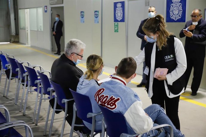 Interior del centro de refugiados habilitado para la recepción, atención y derivación de ciudadanos ucranianos en Málaga