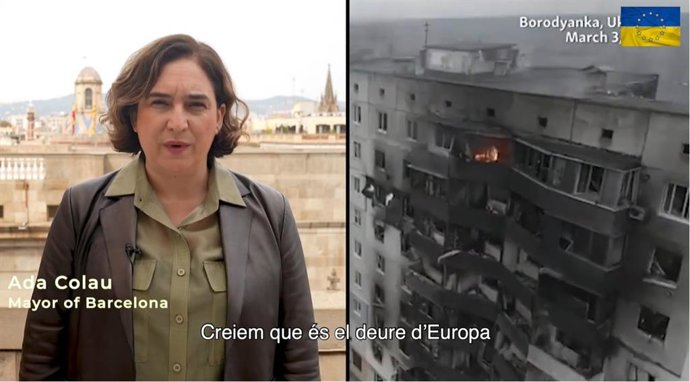 La alcaldesa de Barcelona, Ada Colau, se ha sumado al llamamiento de alcaldes europeos que pide a la UE dejar de financiar la guerra en Ucrania.