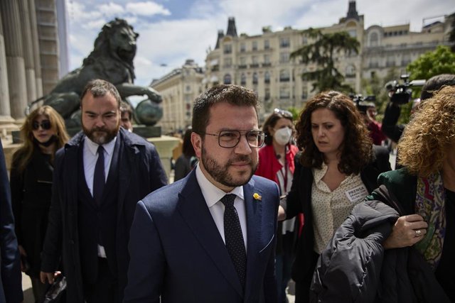 El president de la Generalitat ,Pere Aragonès