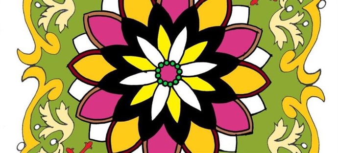 Boceto de la alfombra del día de la Virgen de los Desamparados