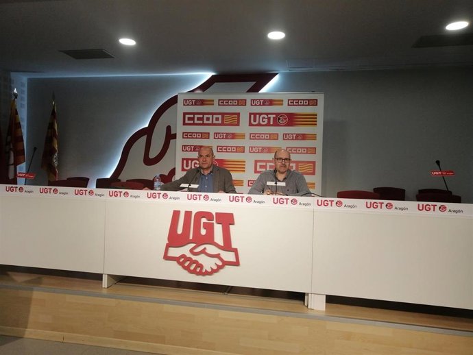 CCOO y UGT Aragón exigen el 1 de mayo cláusulas de revisión salarial para proteger los sueldos por la subida de precios.