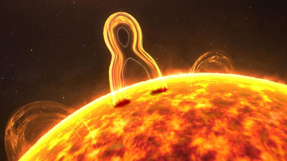Imagen del tipo más explosivo de reconexión magnética