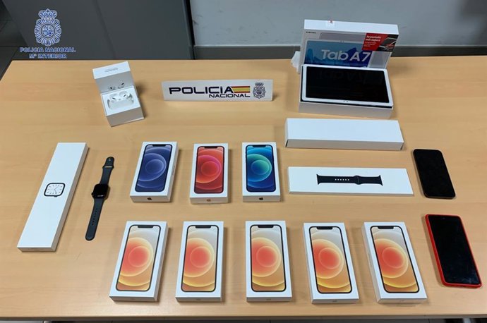 Imagen de los móviles robados.