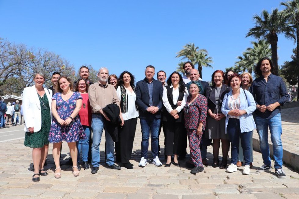 Imagen de este viernes de la presentación en Sevilla del equipo de la candidatura de Juan Antonio Delgado a las primarias de Podemos.