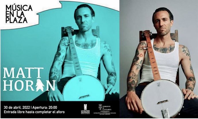 Cartel del concierto de Matt Horan en la Biblioteca Central