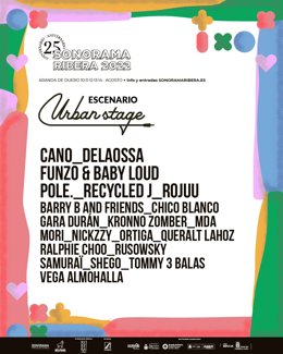 Cartel del Urban Stage del festival de música del Sonorama Ribera