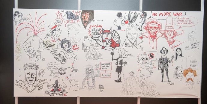 Archivo - ARRANCA LA SUBASTA SOLIDARIA DE VIÑETAS DE PAZ, UNA OBRA ÚNICA DE 27 ARTISTAS DE CÓMIC INTERNACIONALES