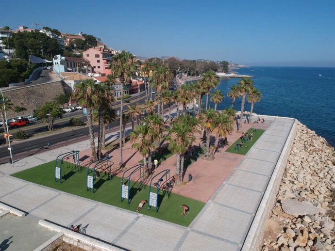 Imagen de archivo del parque de 'street workout' en la zona de El Morlaco de Málaga capital