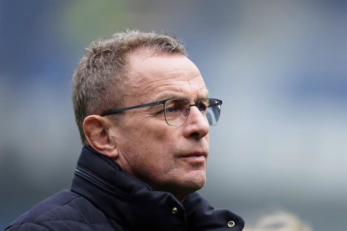 Manchester United manager Ralf Rangnick before the English championship Premier League football match between Everton and Manchester United on April 9, 2022 at Goodison Park in Liverpool, England - Photo Terry Donnelly / Colorsport / DPPI