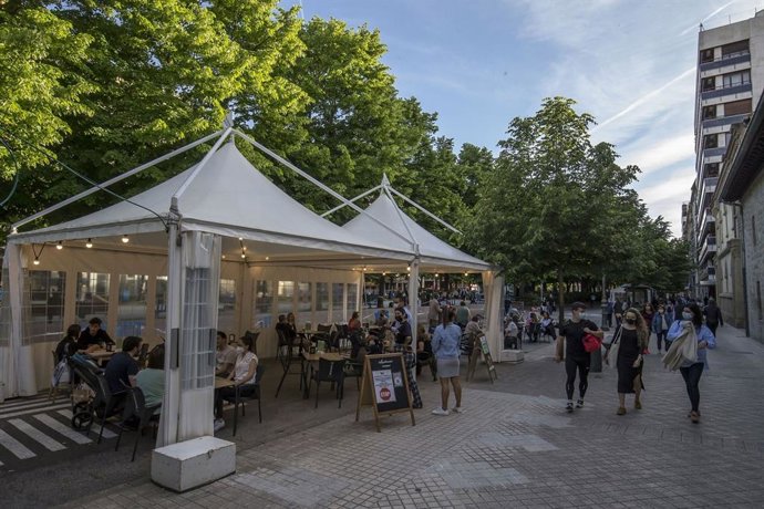 Imagen de una de las terrazas covid