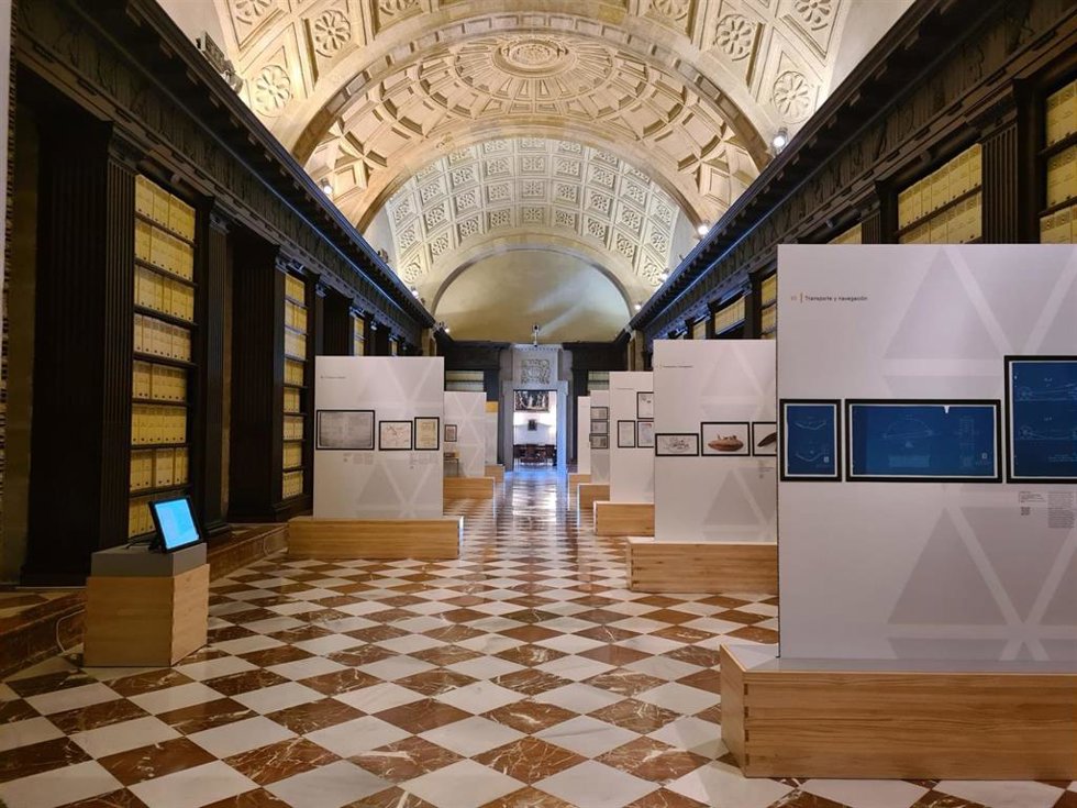 Inauguración de la exposición temporal transmedia 'Descubrimientos europeos: del Nuevo Mundo a las nuevas tecnologías', en el Archivo de Indias.