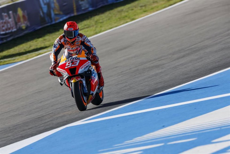 El piloto español Marc Márquez durante los entrenamientos libres del Gran Premio de España 2022