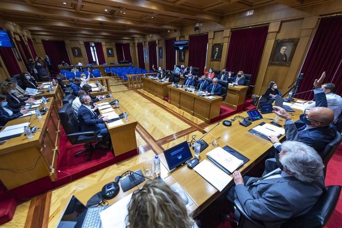 Sesión plenaria de la Diputación de Ourense.