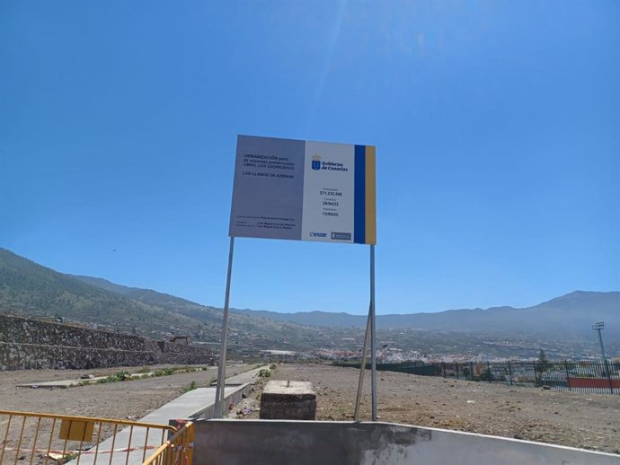 Parcela donde se llevará a cabo la instalación de viviendas para los afectados por el volcán de La Palma