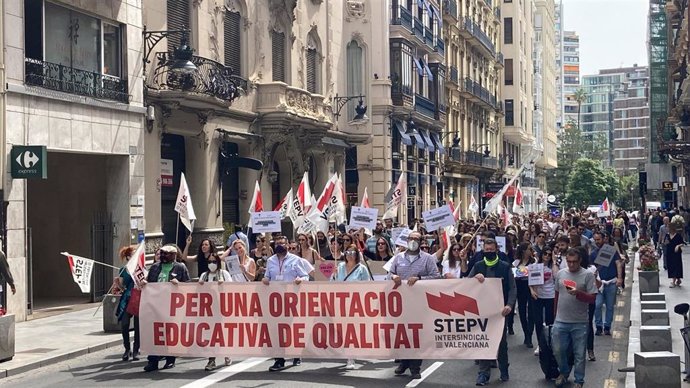 Manifestación convocada por STEPV este sábado en Valncia