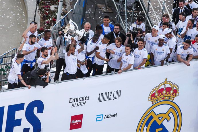 Celebración de la Liga del Real Madrid en Cibeles