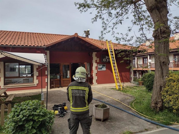 Incendio en un local hostelero de Pechón