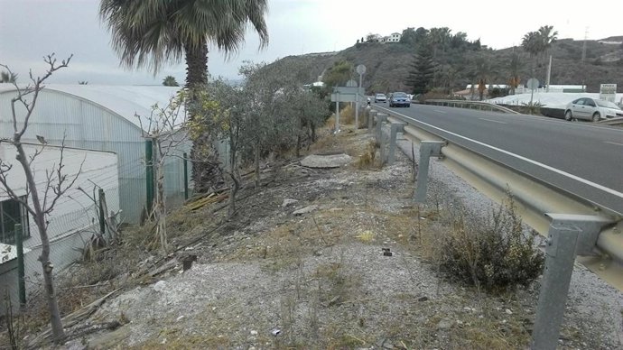 Tramo de actuación de la Senda Litoral en Vélez-Málaga, entre Lagos y el río Güi.