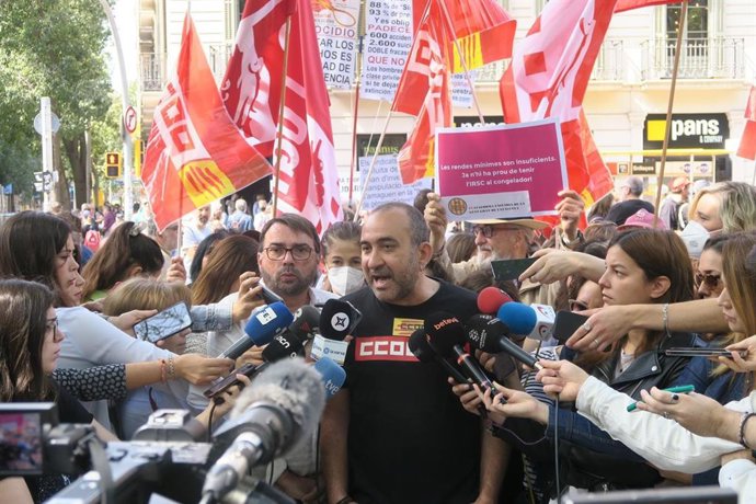 El secretari general del sindicat CC.OO. Catalunya, Javier Pacheco