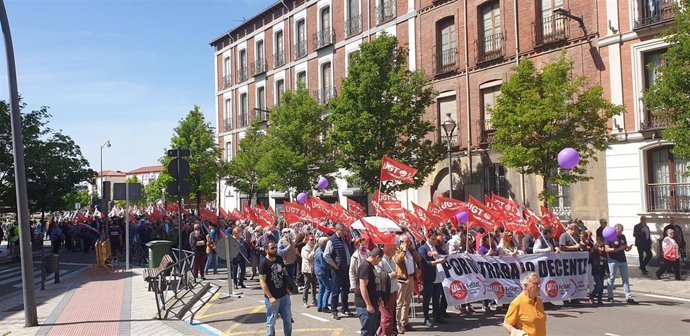 Concentración en Valladolid por el Día Internacional de los Trabajadores
