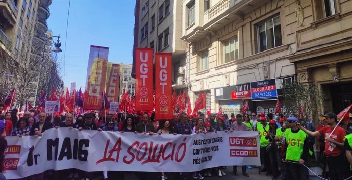 La marcha del 1 de Mayo vuelve a las calles de Valncia