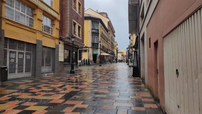 Día de lluvia en Avilés (Asturias)