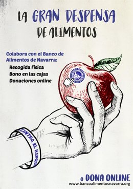Cartel de La Gran Despensa 2022 del Banco de Alimentos de Navarra.