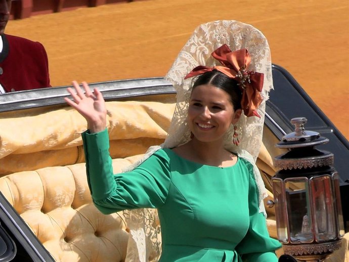 Cayetana Rivera, madrina de los tradicionales Enganches del domingo de feria en Sevilla