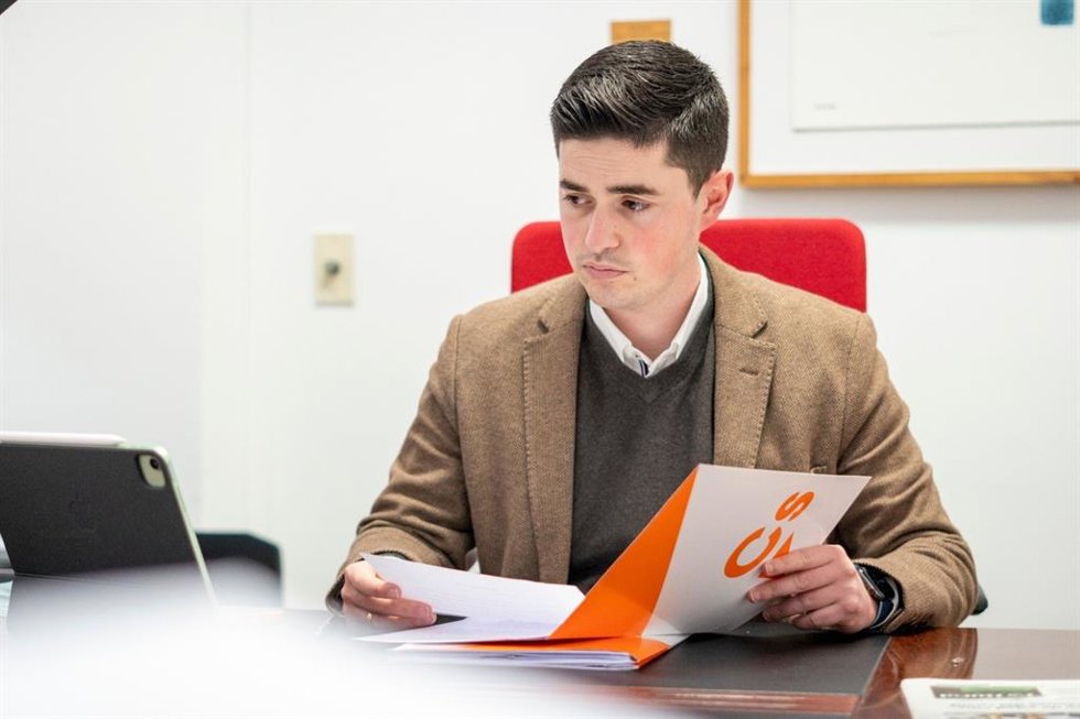 Archivo - El diputado de Cs en el Parlamento de Cantabria Diego Marañón