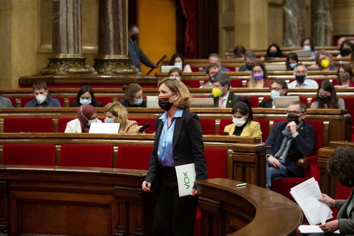 Archivo - La diputada de VOX per Barcelona al Parlament de Catalunya, María Elisa García Fuster