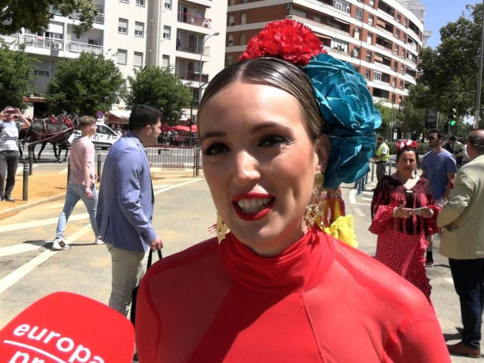 Marta Riesco, en la Feria de Abril