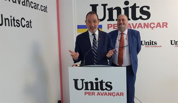 El secretario general de Units per Avanar, Ramon Espadaler, y el responsable de política económica del partido, Antoni Durán-Sindreu.