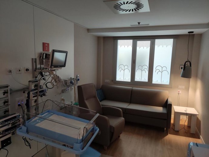 Una de las doce habitaciones del nuevo espacio que ha impulsado el Hosptial Vall d'Hebron