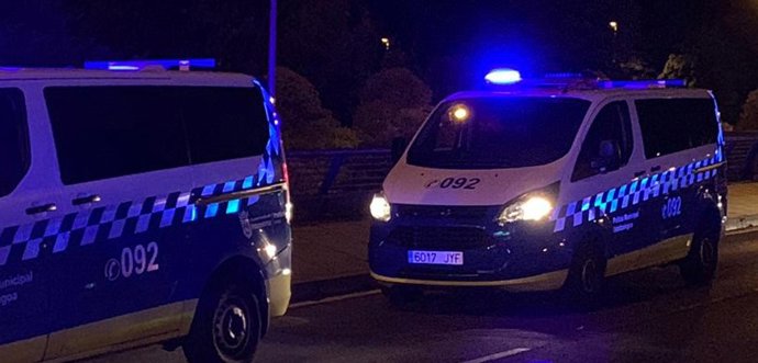 Vehículos de la Policía Municipal de Pamplona.