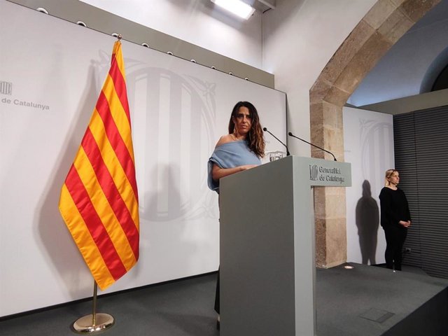 La portavoz del Govern, Patrícia Plaja, en rueda de prensa posterior al Consell Executiu.
