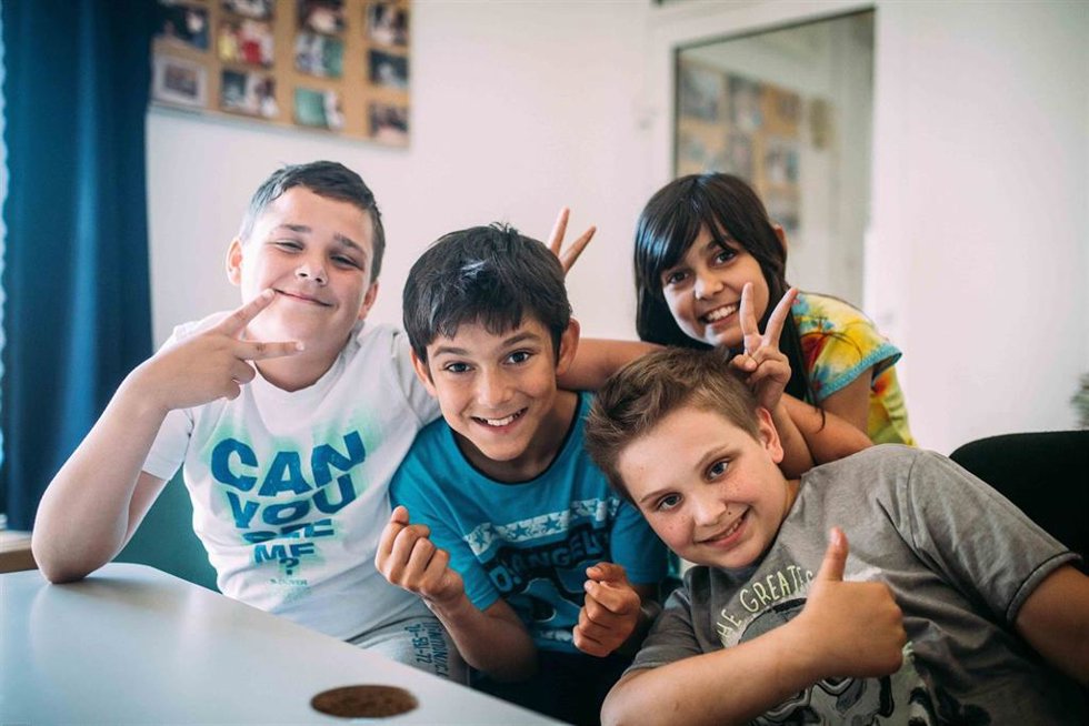 Archivo - Grupo de niños de los programas de prevención de Aldeas Infantiles SOS