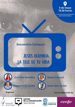 Cartel del encuentro-coloquio 'Jesús Hermida: La tele de tu vida'.