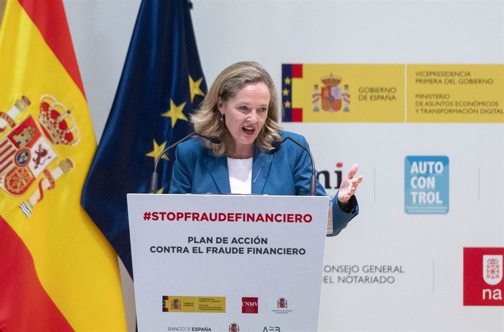 La vicepresidenta primera del Gobierno y ministra de Asuntos Económicos y Transformación Digital, Nadia Calviño.