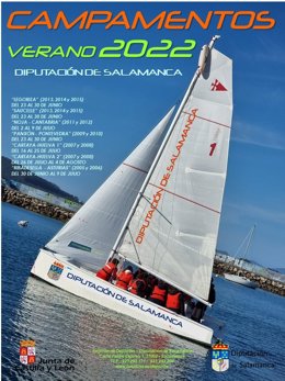 Cartel promocional de los campamentos de verano de la Diputación de Salamanca.